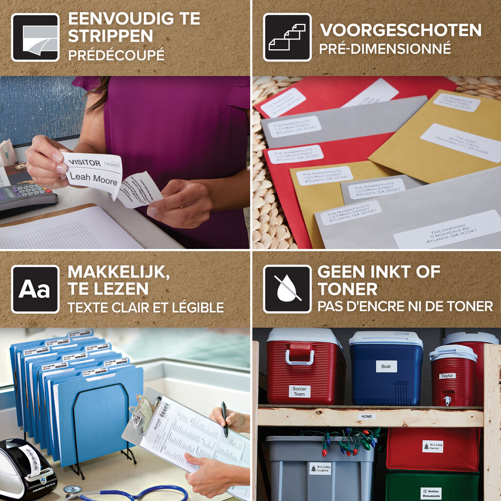 DYMO originele LabelWriter verzendlabels voor hoge capaciteit | 59 mm x 102 mm | 2 rollen eenvoudig los te maken labels (1150 po - Afbeelding 9
