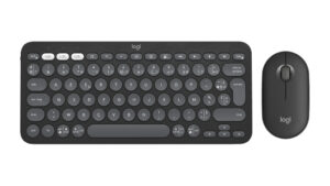 Logitech 920-012209 toetsenbord Inclusief muis Universeel RF-draadloos + Bluetooth AZERTY Frans Grafiet