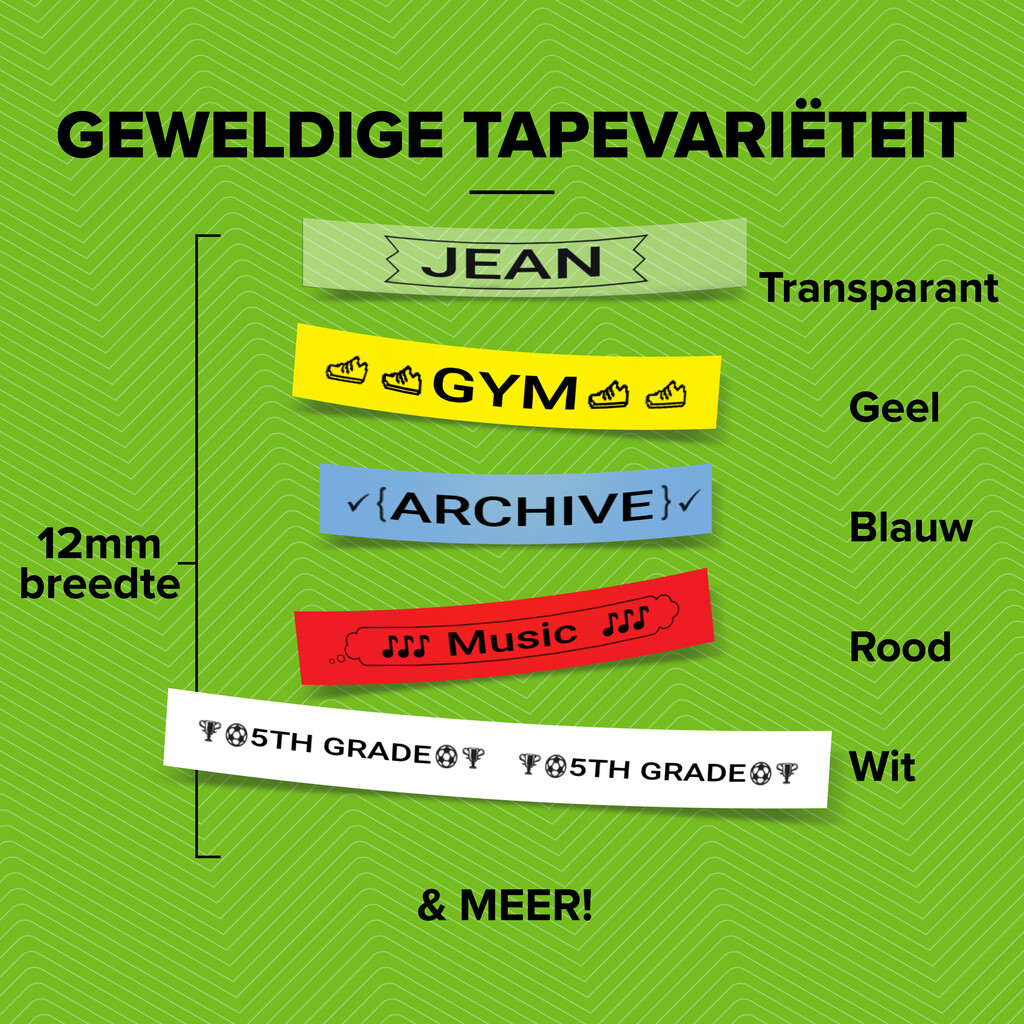 DYMO LetraTag originele plastic labels | Zwart afdrukken op transparante etiketten | 12 mm x 4 m | Zelfklevende multifunctionel - Afbeelding 3