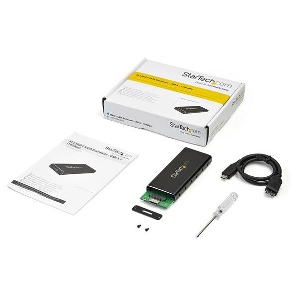 StarTech.com M.2 SSD behuizing voor M.2 SATA SSD - USB 3.1 (10Gbps) met USB-C kabel - Afbeelding 5