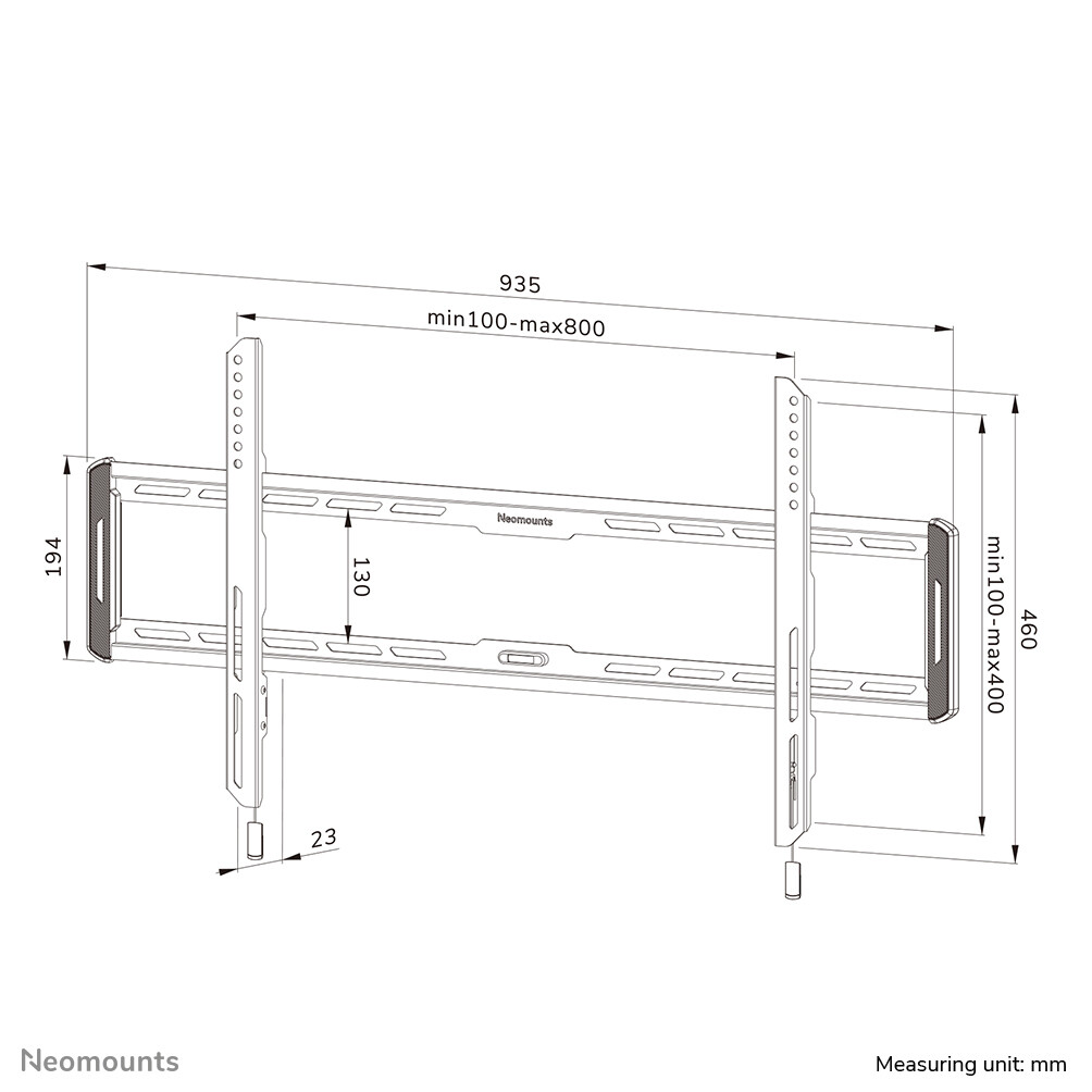 Neomounts WL30-550BL18 TV-beugel wand 43-86" - ultra-vlak - Easy Install - Afbeelding 12