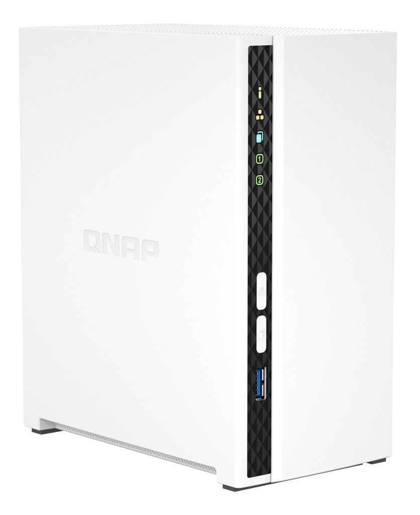 QNAP TS-233 NAS Tower Cortex-A55 2 GB 8 TB HDD QNAP QTS Wit - Afbeelding 2
