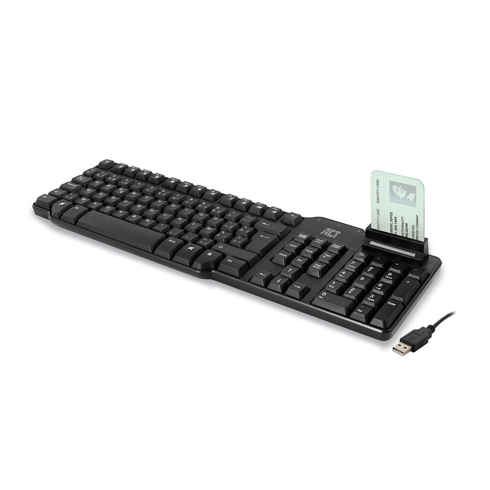 ACT Bekabeld toetsenbord met Smartcard lezer (Azerty/BE layout) - Afbeelding 2