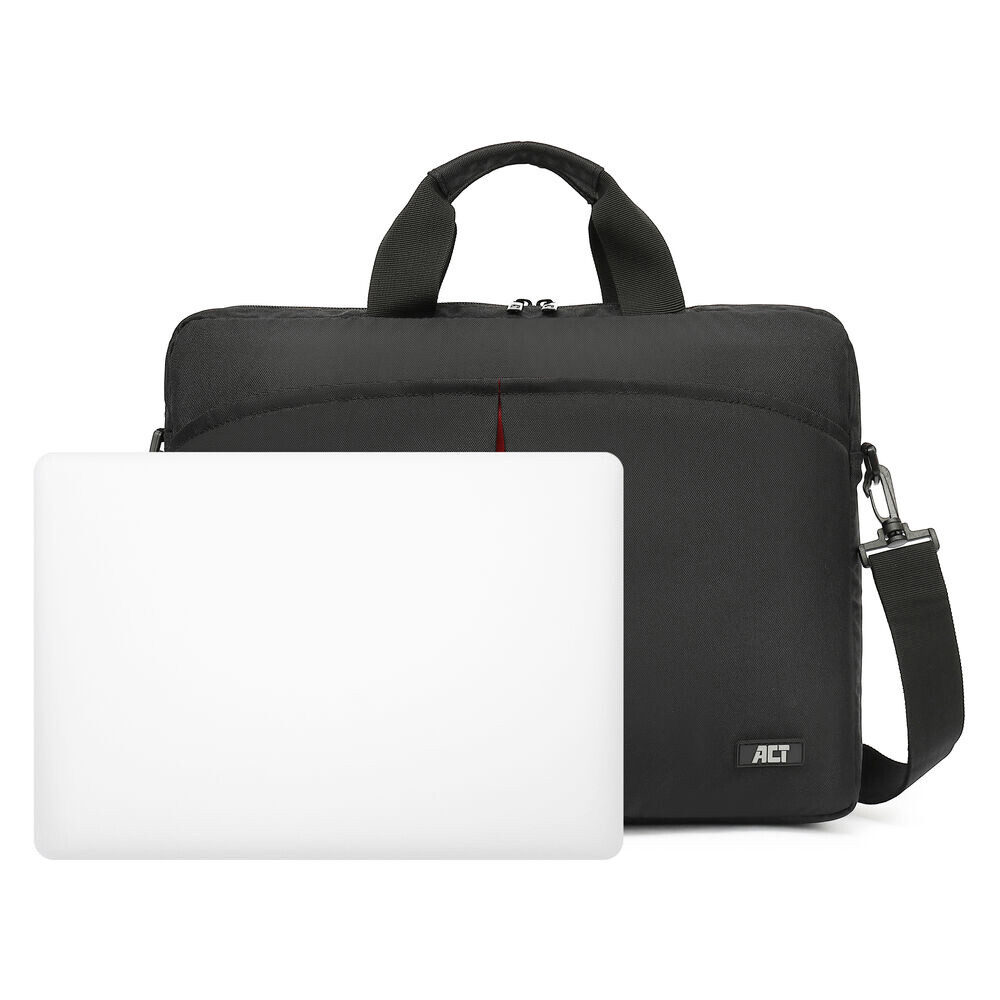 ACT City schoudertas voor laptops tot 16,1”, gemaakt van gerecyclede plastic flessen - Afbeelding 5