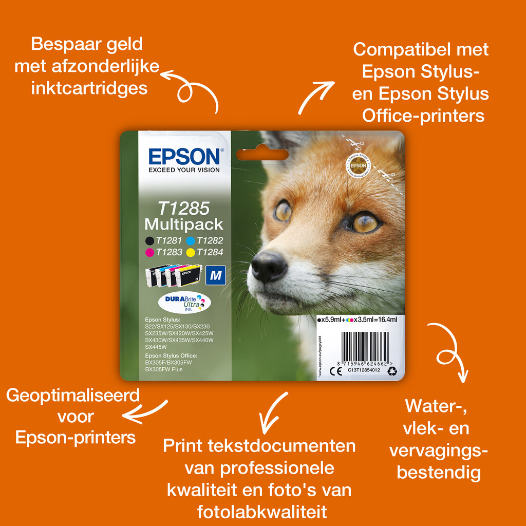 Epson Fox T1284 Vos DURABrite Ultra afzonderlijke gele inkt - Afbeelding 6