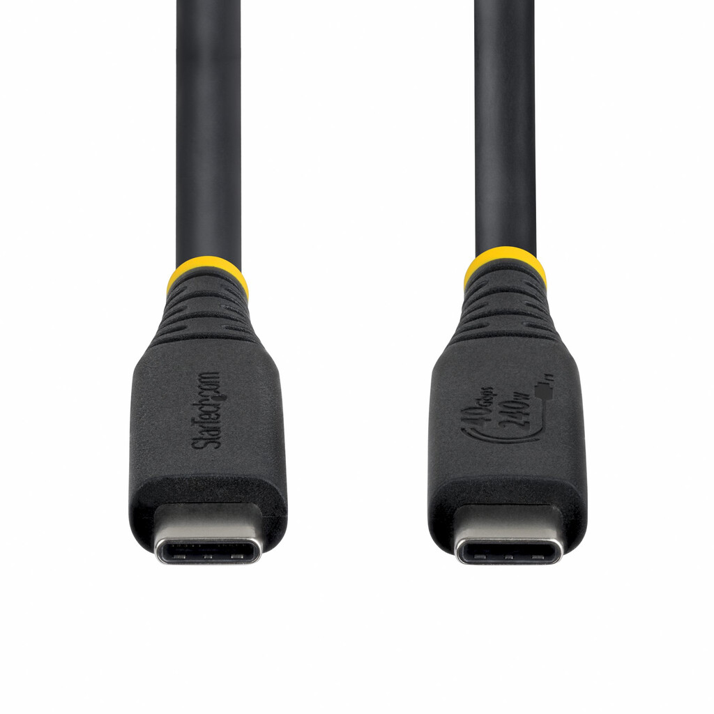 StarTech.com 50cm USB4 Kabel, 40Gbps, USB-IF Gecertificeerde USB-C Kabel, 240W PD, 8K 60Hz/4K 240Hz DP2.1 DP40, TPE Mantel, Thun - Afbeelding 4