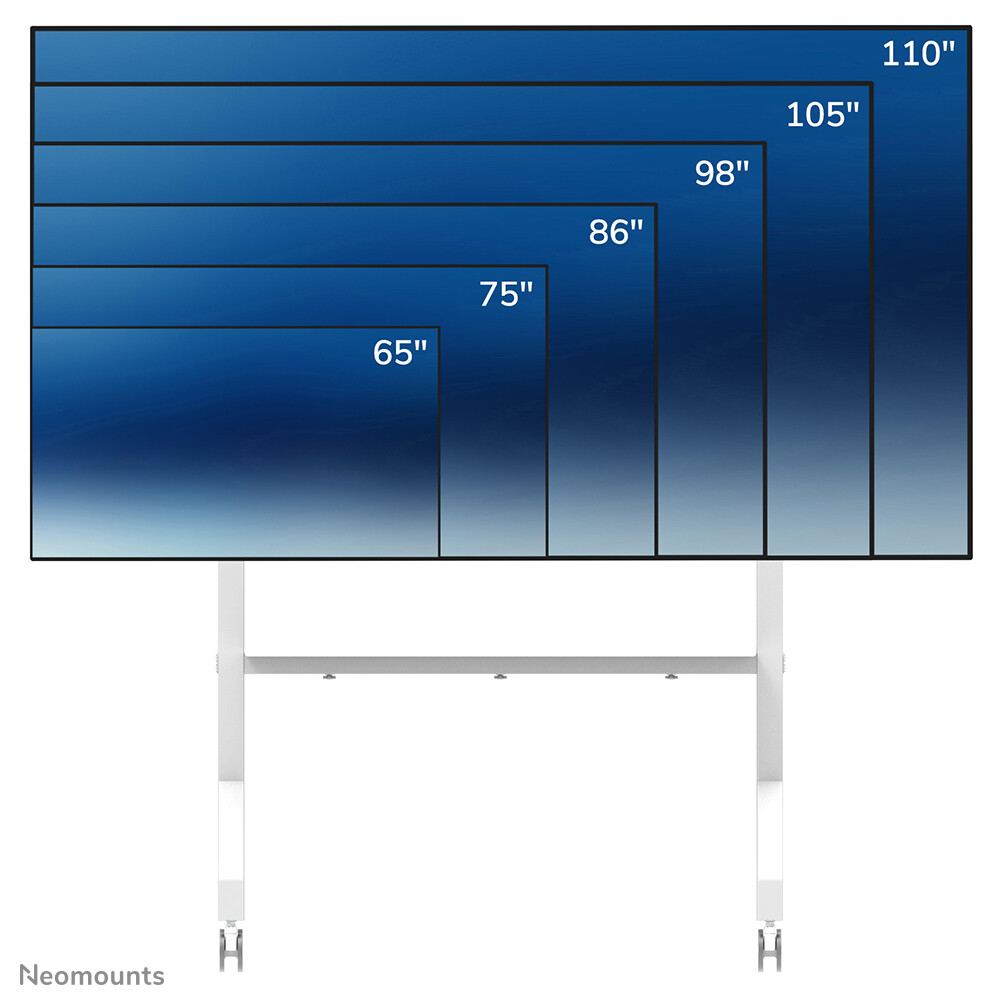 Neomounts FL50-575WH1 TV trolley 65-115" - snelle installatie - TÜV - Afbeelding 6