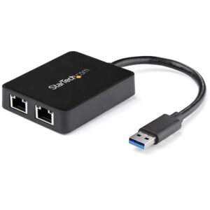 StarTech.com USB 3.0 naar Dual Port Gigabit Ethernet Adapter, USB 3.0 Netwerkadapter NIC met USB Poort, USB naar 2x RJ45 LAN GbE