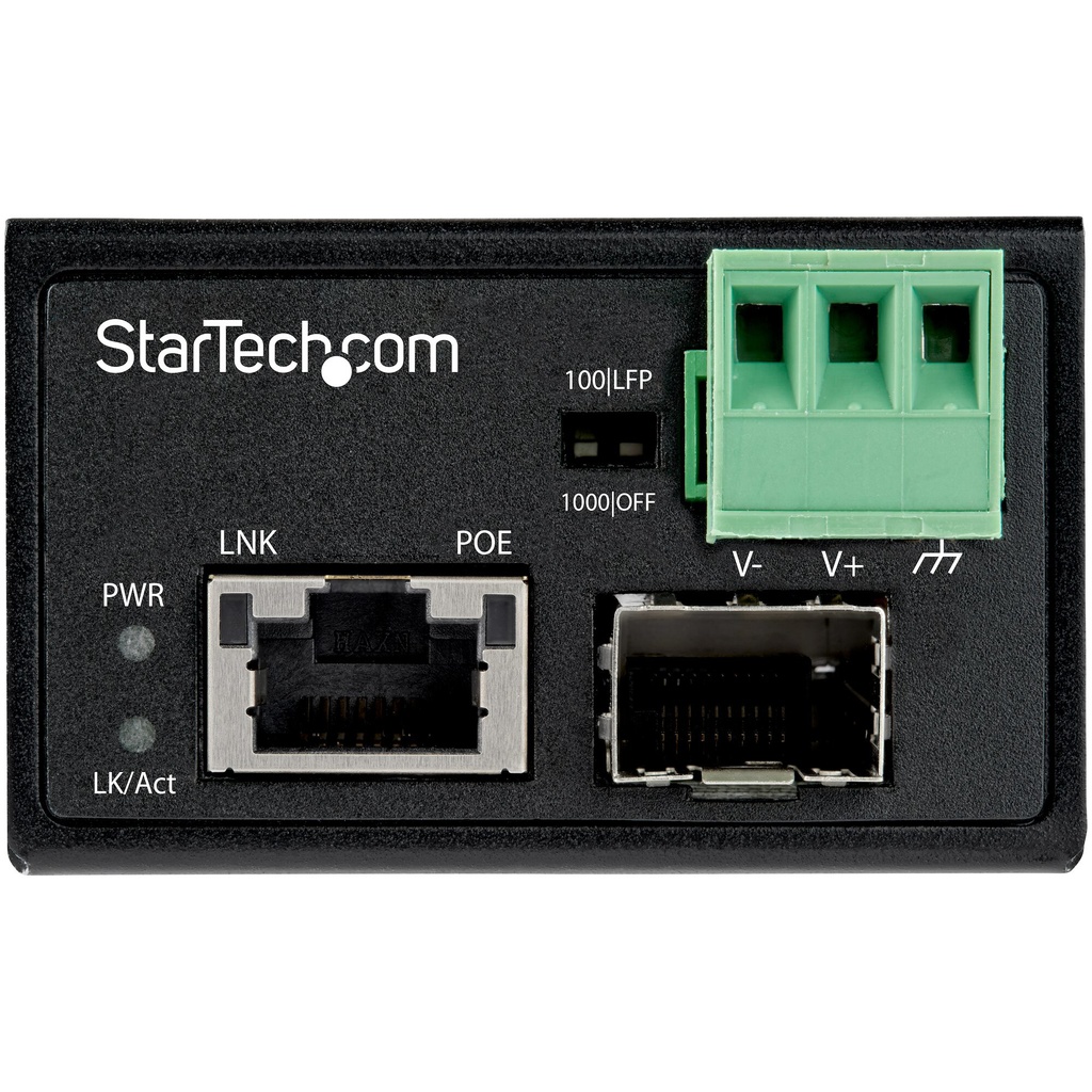 StarTech.com PoE+ Industrial Glasvezel naar Ethernet Media Converter 30W - SFP naar RJ45 - Single Mode/Multi Mode Gigabit Fiber - Afbeelding 2