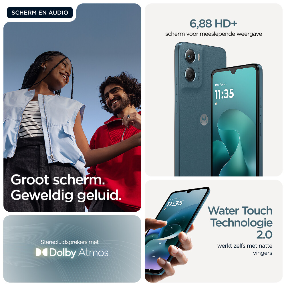 Motorola moto g06 power 17,5 cm (6.88") Dual SIM Android 15 4G USB Type-C 4 GB 64 GB 7000 mAh Blauw - Afbeelding 7