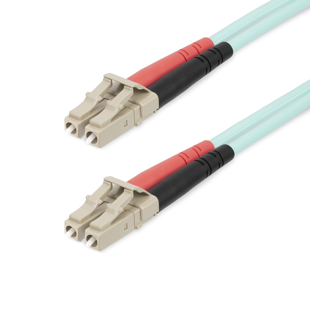 StarTech.com 25m LC/UPC naar LC/UPC OM4 Multimode Glasvezel Kabel, 50/125µm LOMMF/VCSEL Zipcord Fiber, 100G Netwerken, Low Ins