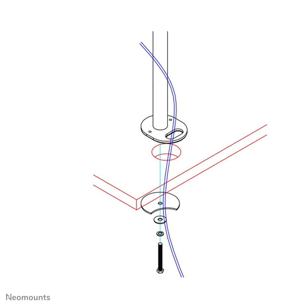 Neomounts FPMA-D960GROMMET Bureaudoorvoerbuis 10-30" - Afbeelding 2