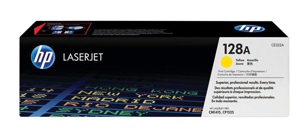 HP 128A originele gele LaserJet tonercartridge