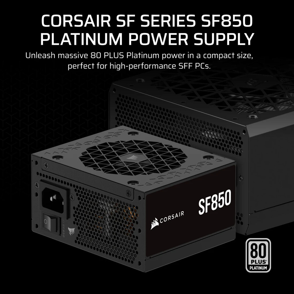Corsair SF Series CP-9020256-EU power supply unit 850 W 24-pin ATX SFX Zwart - Afbeelding 2