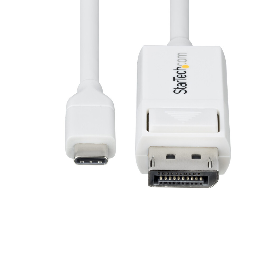 StarTech.com 2m USB-C naar DisplayPort 1.2-kabel, bidirectioneel, 4K 60Hz, witte video-adapterkabel voor Apple MacBook Pro / Air - Afbeelding 5