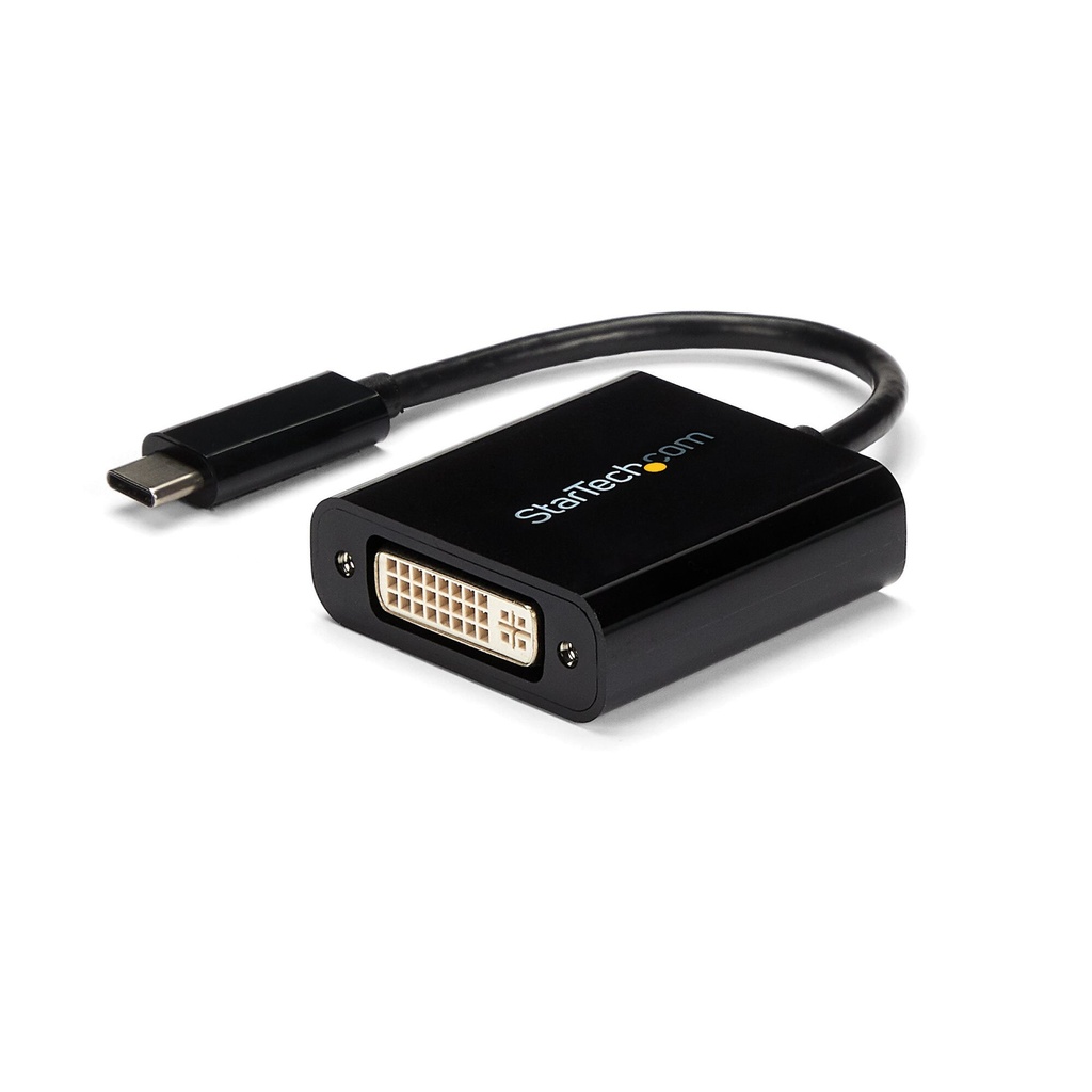 StarTech.com USB C naar DVI Adapter - Zwart - 1920x1200 - USB Type C Video Converter voor uw DVI D Scherm/Monitor/Projector - Ve