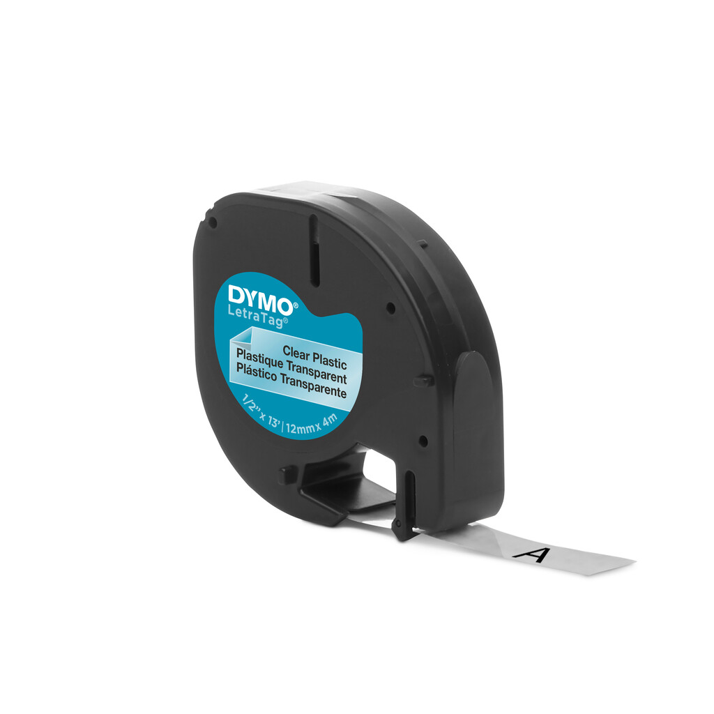 DYMO LetraTag originele plastic labels | Zwart afdrukken op transparante etiketten | 12 mm x 4 m | Zelfklevende multifunctionel - Afbeelding 10