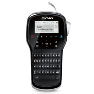 DYMO LabelManager 260-labelprinter | Oplaadbare labelmaker met QWERTY-toetsenbord | Inclusief zwart-wit D1-labeltape (12 mm) |