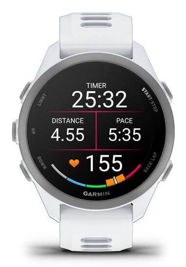 Garmin Forerunner 170 3,05 cm (1.2") AMOLED 30 mm Digitaal 390 x 390 Pixels Touchscreen Wit GPS - Afbeelding 2