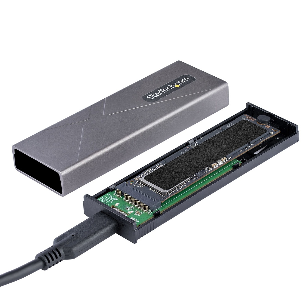 StarTech.com USB-C 10Gbps naar M.2 NVMe or M.2 SATA SSD Behuizing, Gereedschaploze Externe M.2 PCIe/SATA NGFF SSD Aluminum Case, - Afbeelding 6
