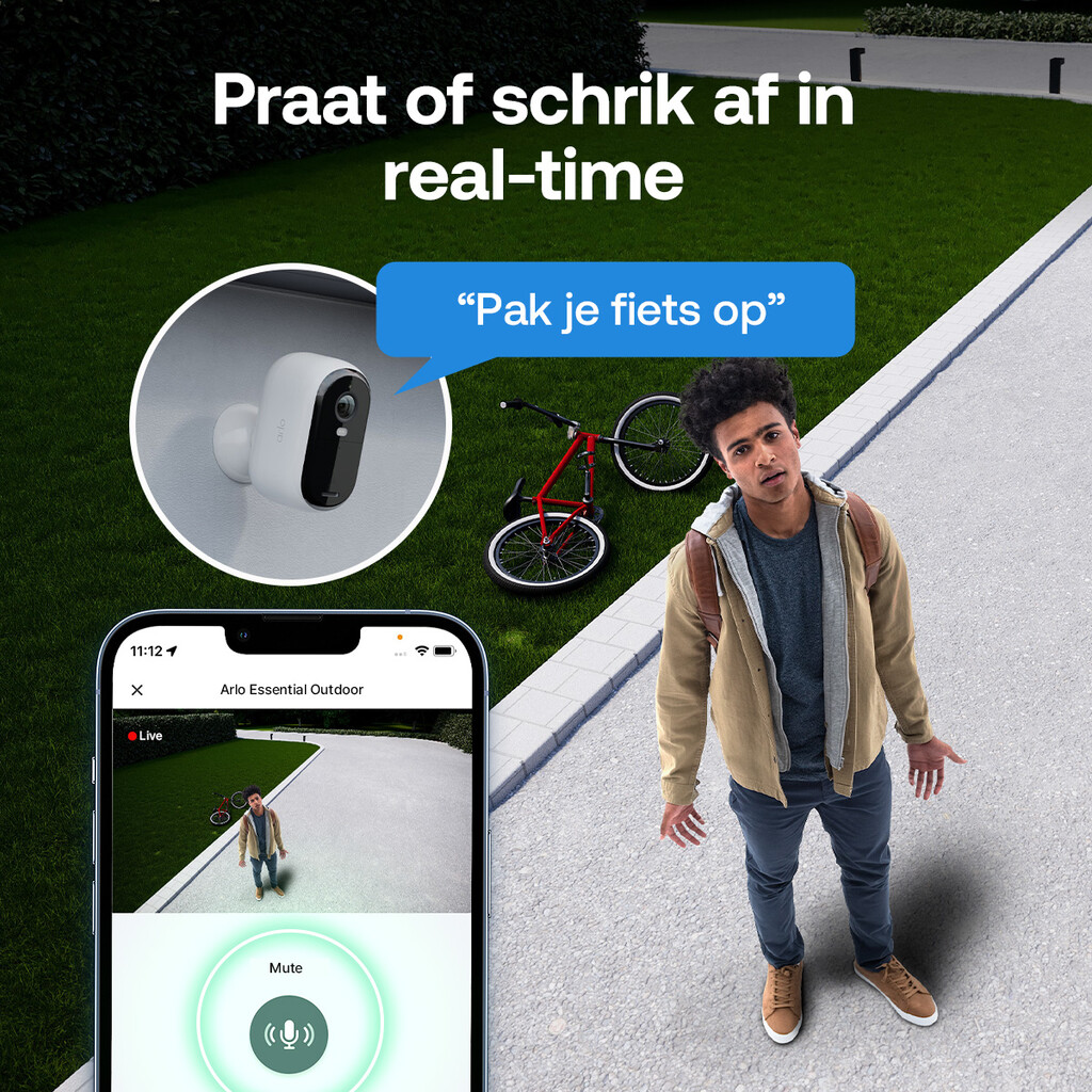 Arlo Essential 3 2K-beveiligingscamera, 2-cam met Zonnepaneel Oplader - Afbeelding 10
