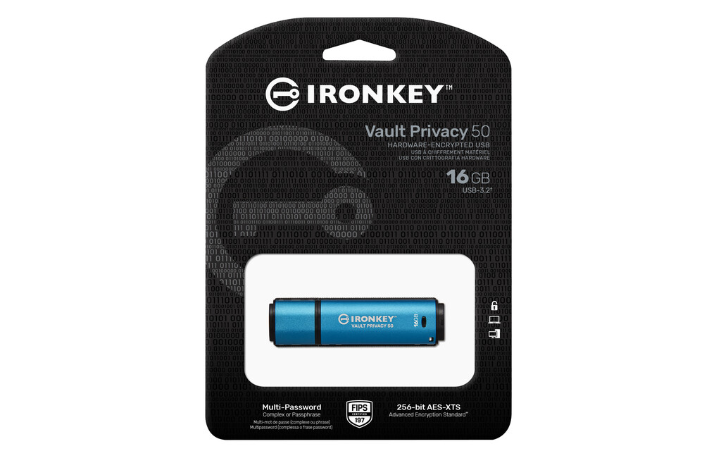 Kingston Technology IronKey 16GB Vault Privacy 50 AES-256 versleuteling, FIPS 197 - Afbeelding 2