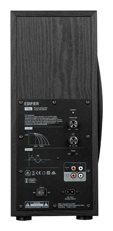 Edifier T5S Zwart Actieve subwoofer 70 W - Afbeelding 4