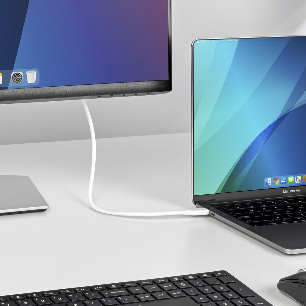 StarTech.com 2m USB-C naar DisplayPort 1.2-kabel, bidirectioneel, 4K 60Hz, witte video-adapterkabel voor Apple MacBook Pro / Air - Afbeelding 7