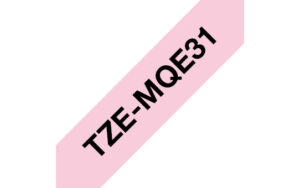 Brother TZEMQE31 labelprinter-tape Zwart op roze TZe
