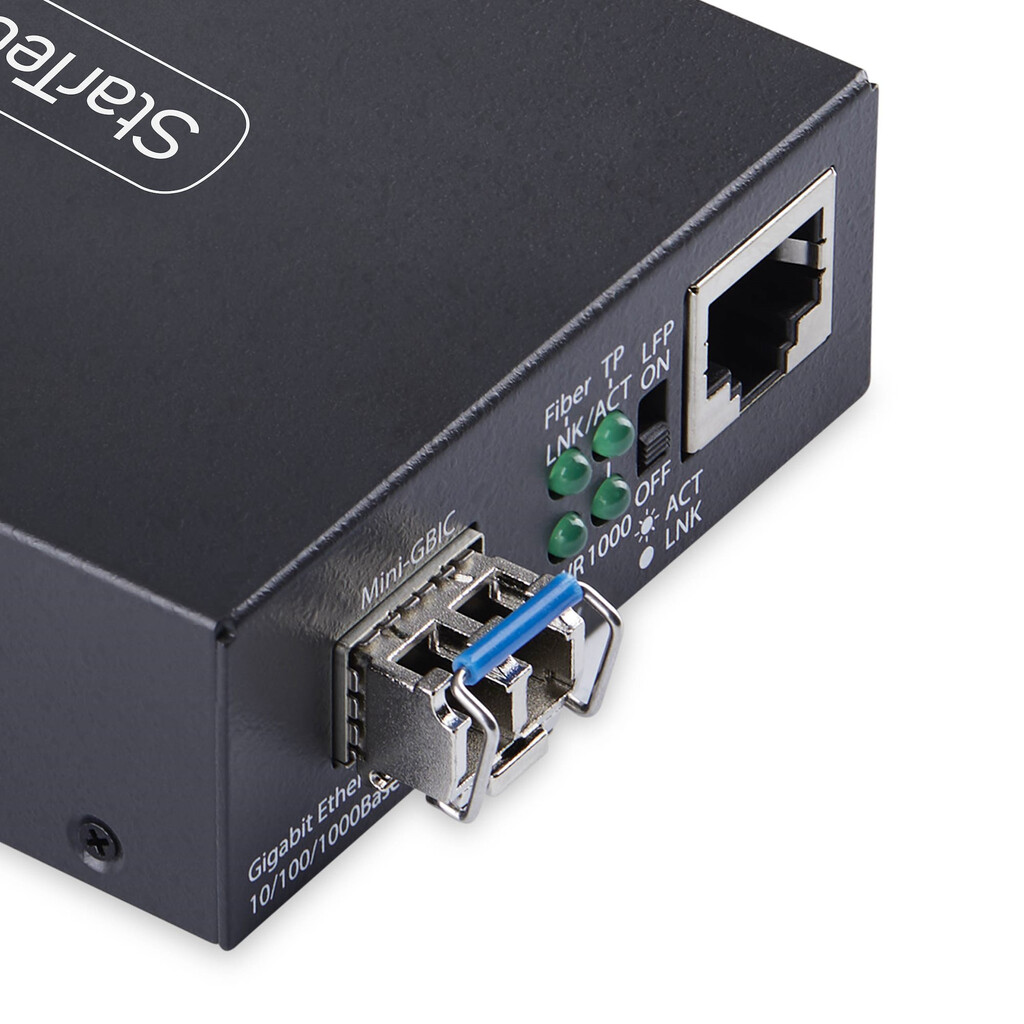 StarTech.com MCM1110SMLC20 netwerk media converter 2000 Mbit/s 1310 nm Single-mode Zwart - Afbeelding 4