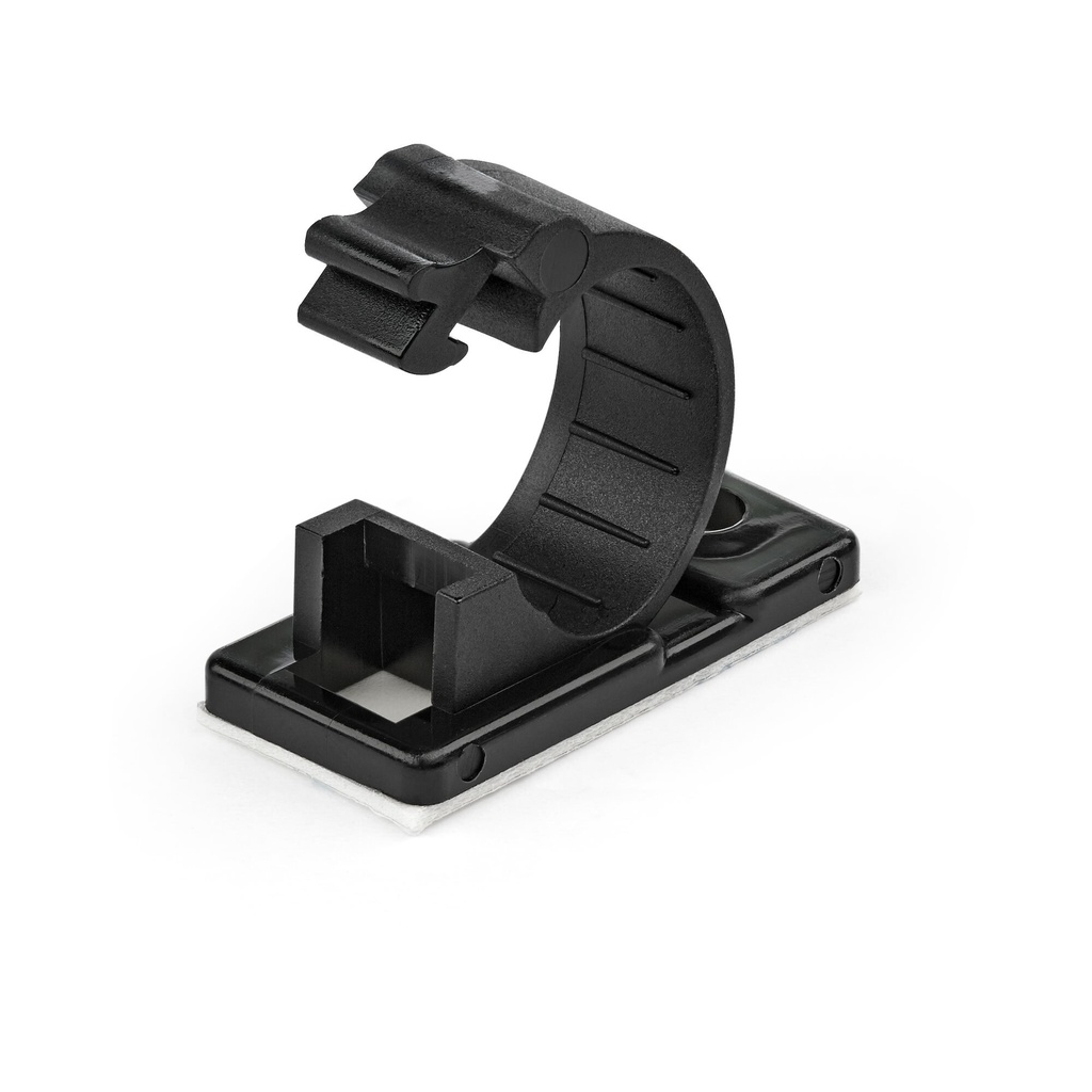 StarTech.com 100 Zelfklevende Kabelmanagement Clips, 12mm, Zwart, Netwerk/Ethernet/Bureau/Computer Kabelbeheer, Klevende Kabelh
