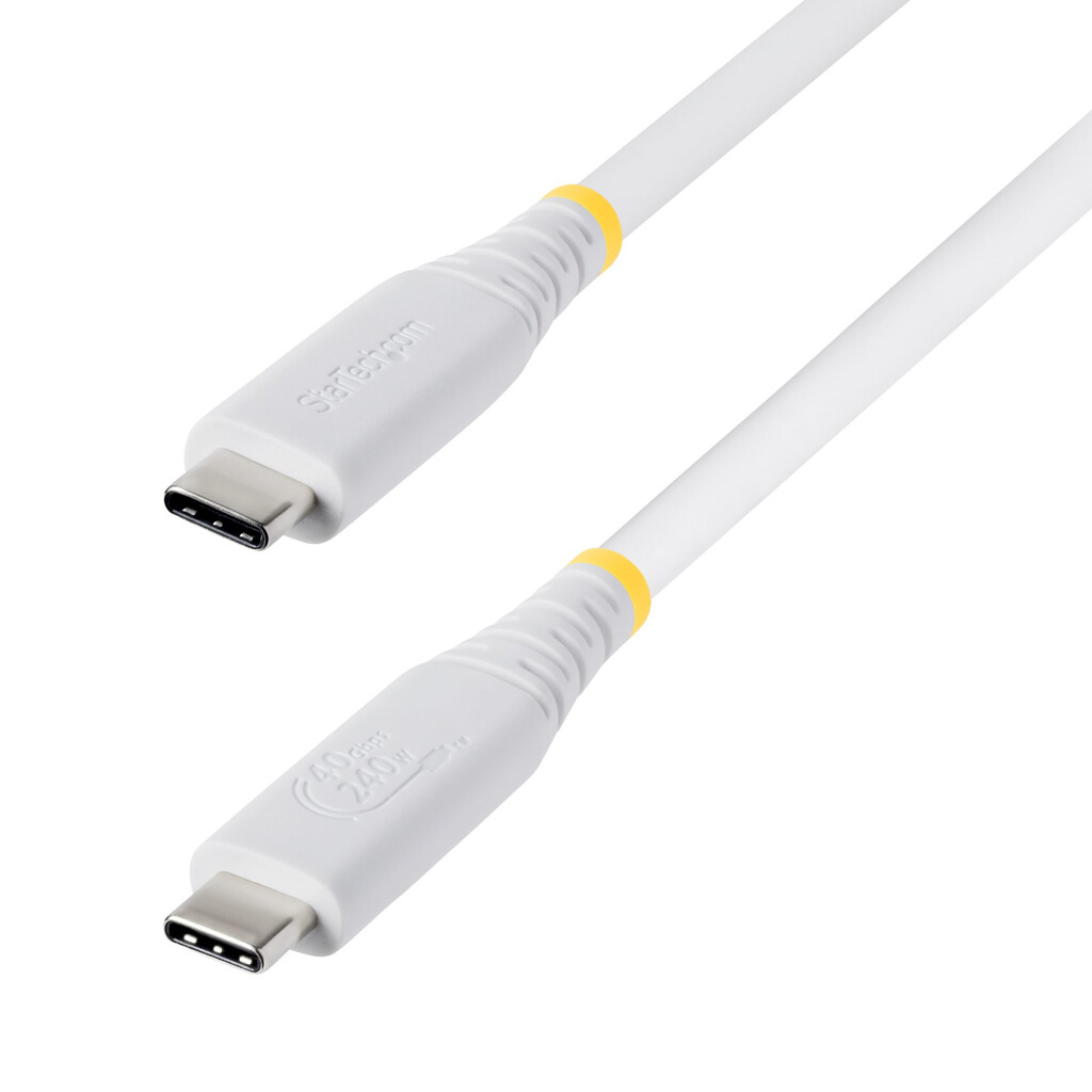 StarTech.com 50cm USB4 Kabel, 40Gbps, USB-IF Gecertificeerde USB-C Kabel, 240W PD, 8K 60Hz/4K 240Hz DP2.1 DP40, TPE Mantel, Thun