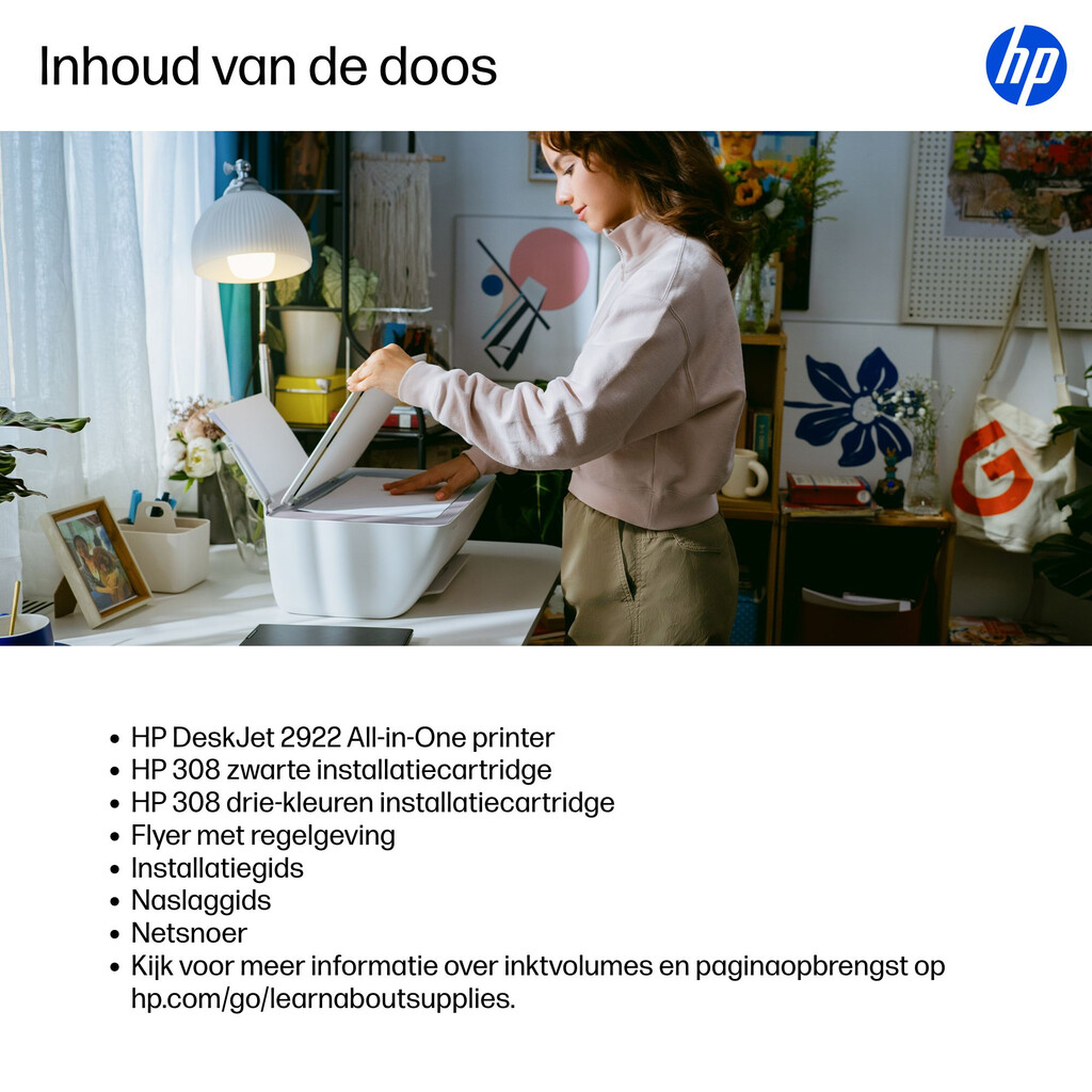 HP DeskJet 2922 Draadloos All-in-One Kleur Printer - Afbeelding 20
