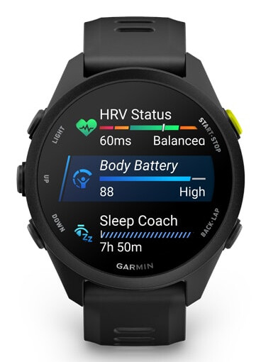 Garmin Forerunner 70 3,05 cm (1.2") AMOLED 30 mm Digitaal 390 x 390 Pixels Touchscreen Zwart GPS - Afbeelding 7