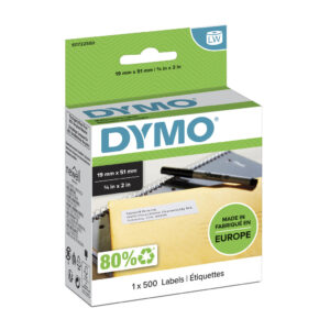 DYMO originele kleine LabelWriter multifunctionele labels | 19 mm x 51 mm | 500 zelfklevende etiketten | Gemakkelijk te verwijd