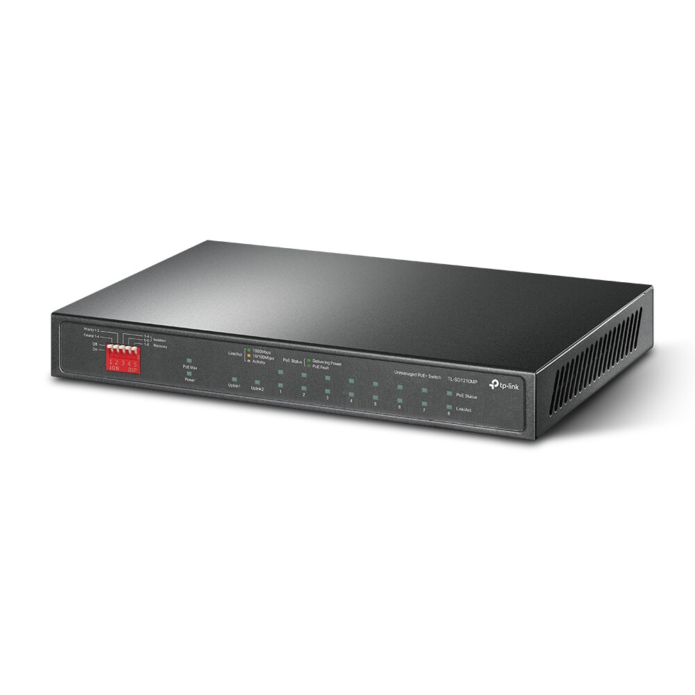 TP-Link TL-SG1210MP netwerk-switch Unmanaged Gigabit Ethernet (10/100/1000) Power over Ethernet (PoE) Zwart - Afbeelding 2