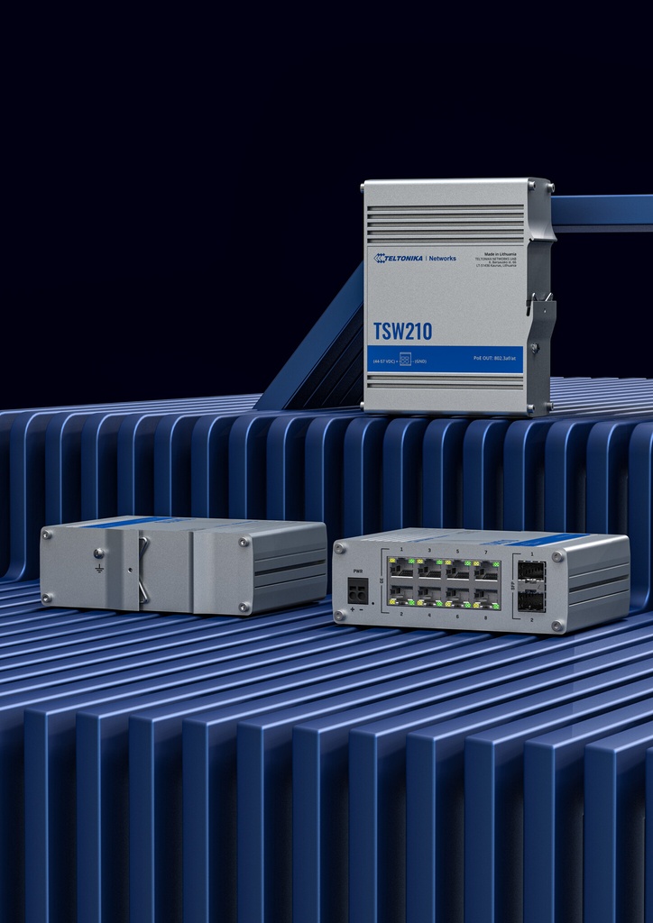 Teltonika TSW210 netwerk-switch Unmanaged Gigabit Ethernet (10/100/1000) Aluminium - Afbeelding 9