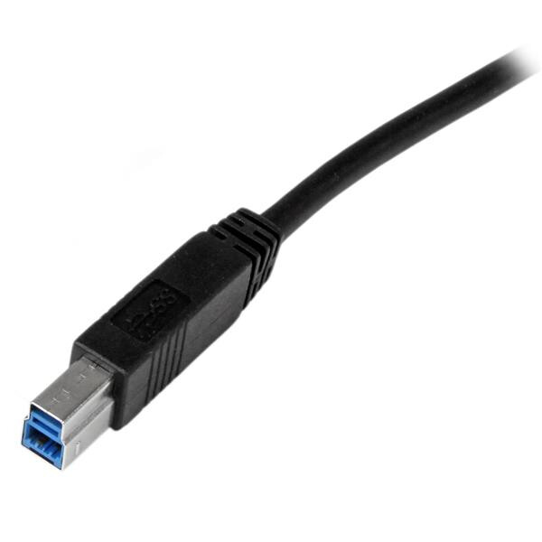 StarTech.com 1 m gecertificeerde SuperSpeed USB 3.0 A-naar-B-kabel M/M - Afbeelding 3