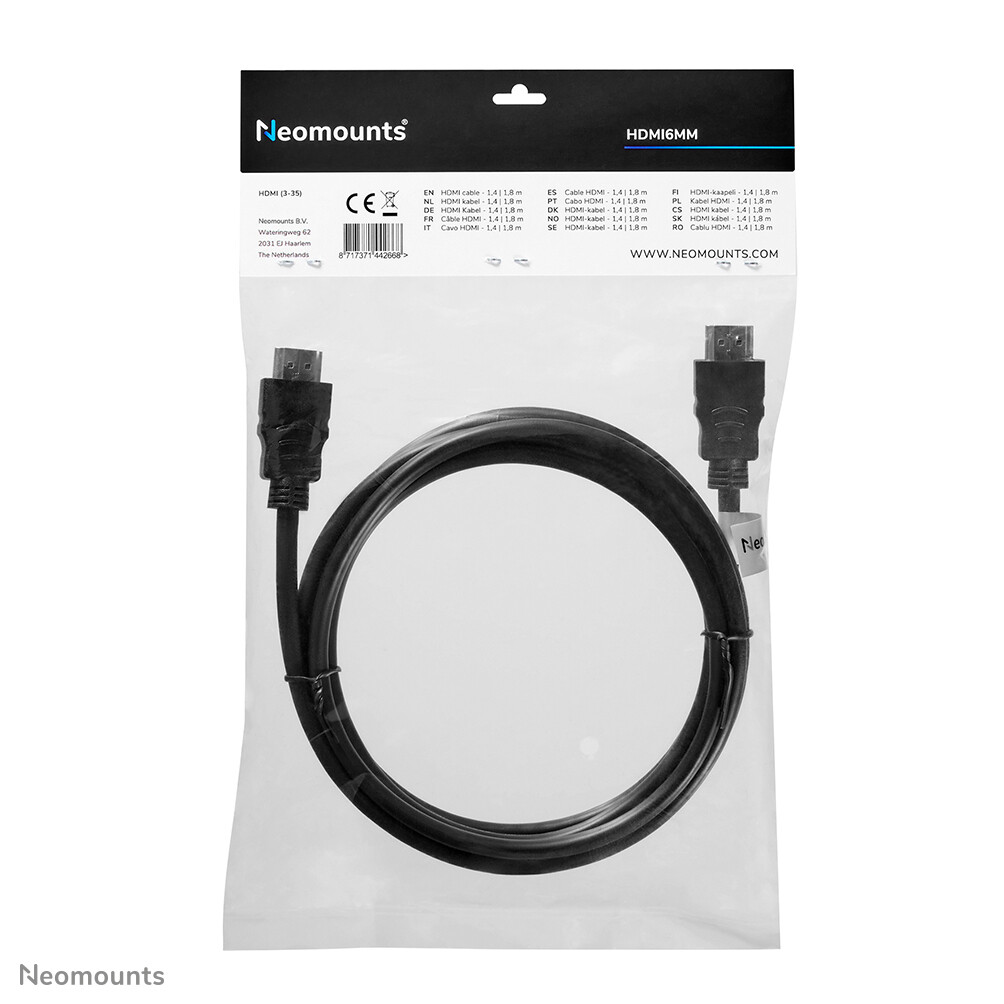 Neomounts HDMI6MM HDMI kabel - 1.8 meter - Afbeelding 5