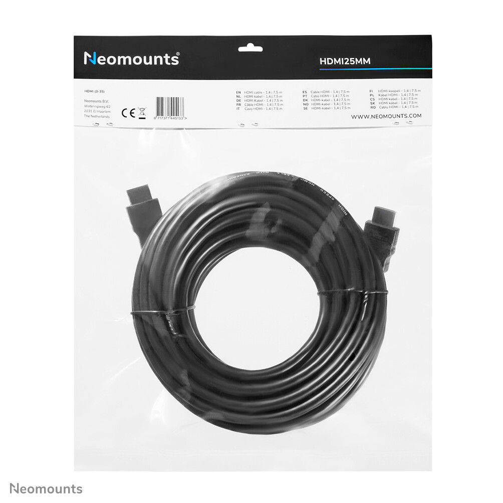 Neomounts HDMI25MM HDMI kabel - 7.5 meter - Afbeelding 5