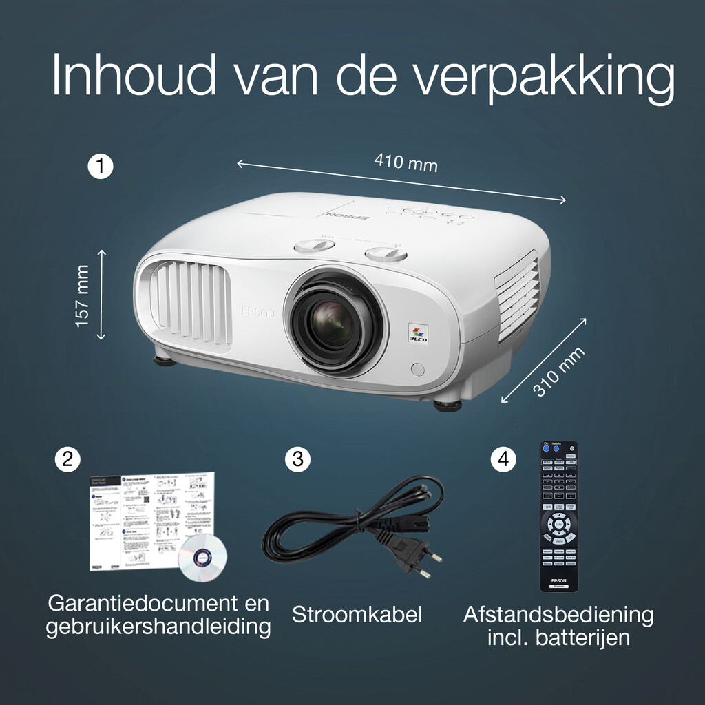Epson EH-TW7100 4K PRO-UHD-projector, 3000 lumen, scherm van maximaal 500 inch - Afbeelding 7