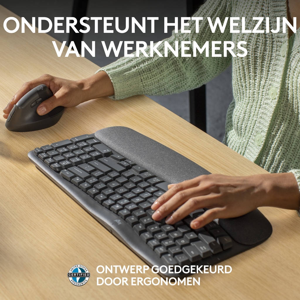 Logitech ERGO Wave Keys for Business Ergonomisch Toetsenbord - Afbeelding 2