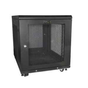 StarTech.com 12U Enterprise-Grade Server Rack Cabinet Kit, 19in Vergrendelbare 4-Post Patchkast met Schap en Kabelbeheer, 75cm M
