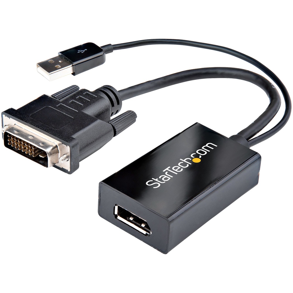 StarTech.com DVI naar DisplayPort adapter - USB-voeding - 1920 x 1200 - DVI naar DisplayPort converter - videoadapter - DVI-D na