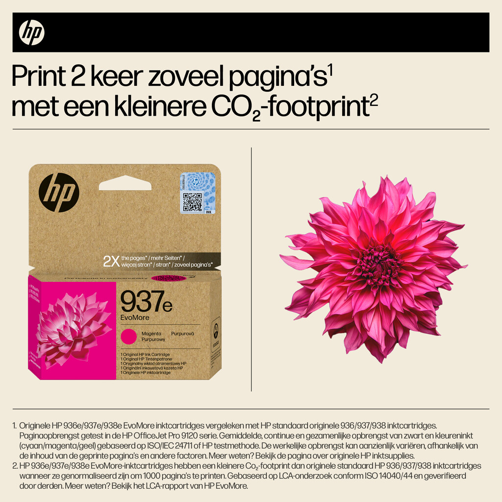 HP 937e EvoMore originele magenta inktcartridge - Afbeelding 2