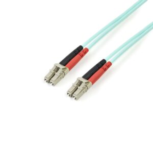 StarTech.com 2m LC/UPC naar LC/UPC OM3 Multimode Glasvezel Netwerkkabel, Full Duplex 50/125µm Zipcord Fiber, 100G Netwerken, LOM