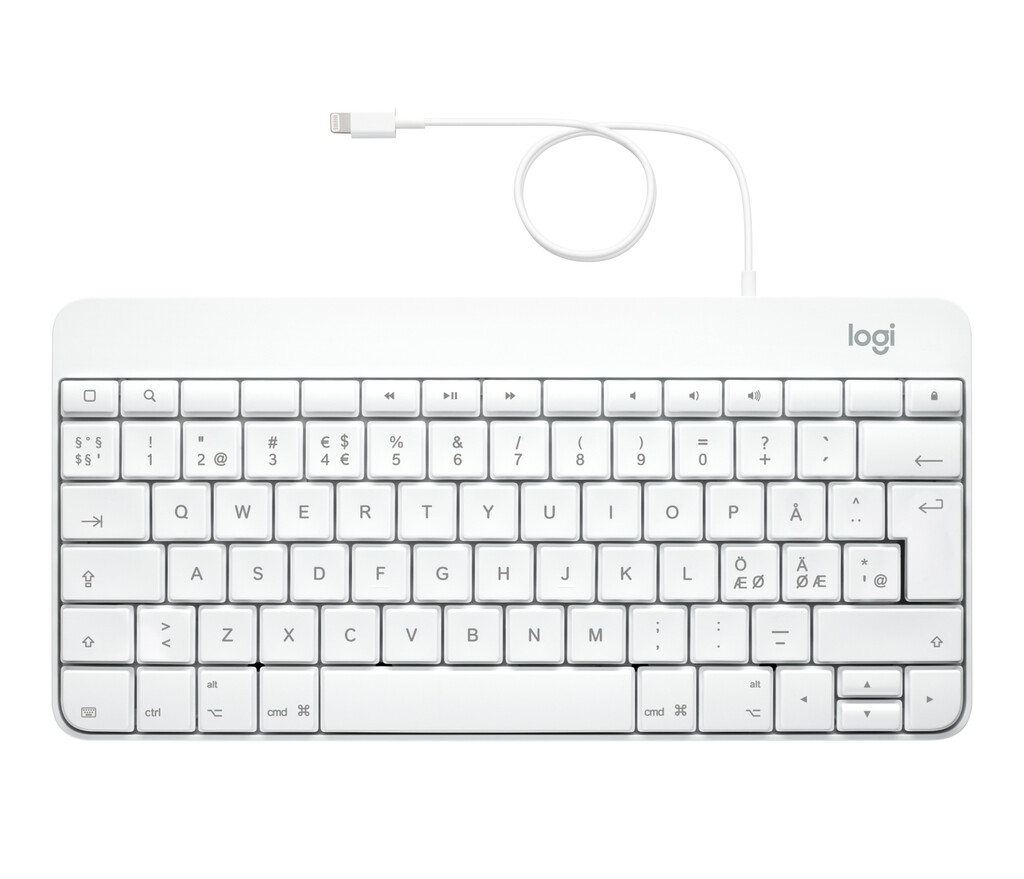 Logitech 920-008147 toetsenbord voor mobiel apparaat QWERTY Scandinavisch USB Wit