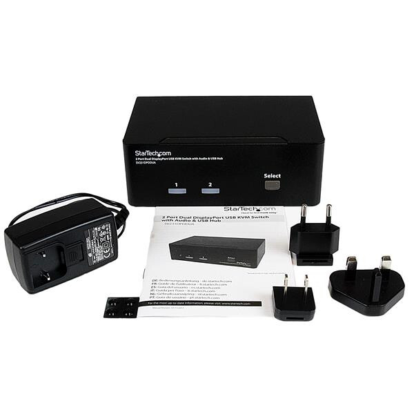 StarTech.com 2-poort Dubbele DisplayPort USB KVM-switch met Audio en USB 2.0-hub - Afbeelding 4