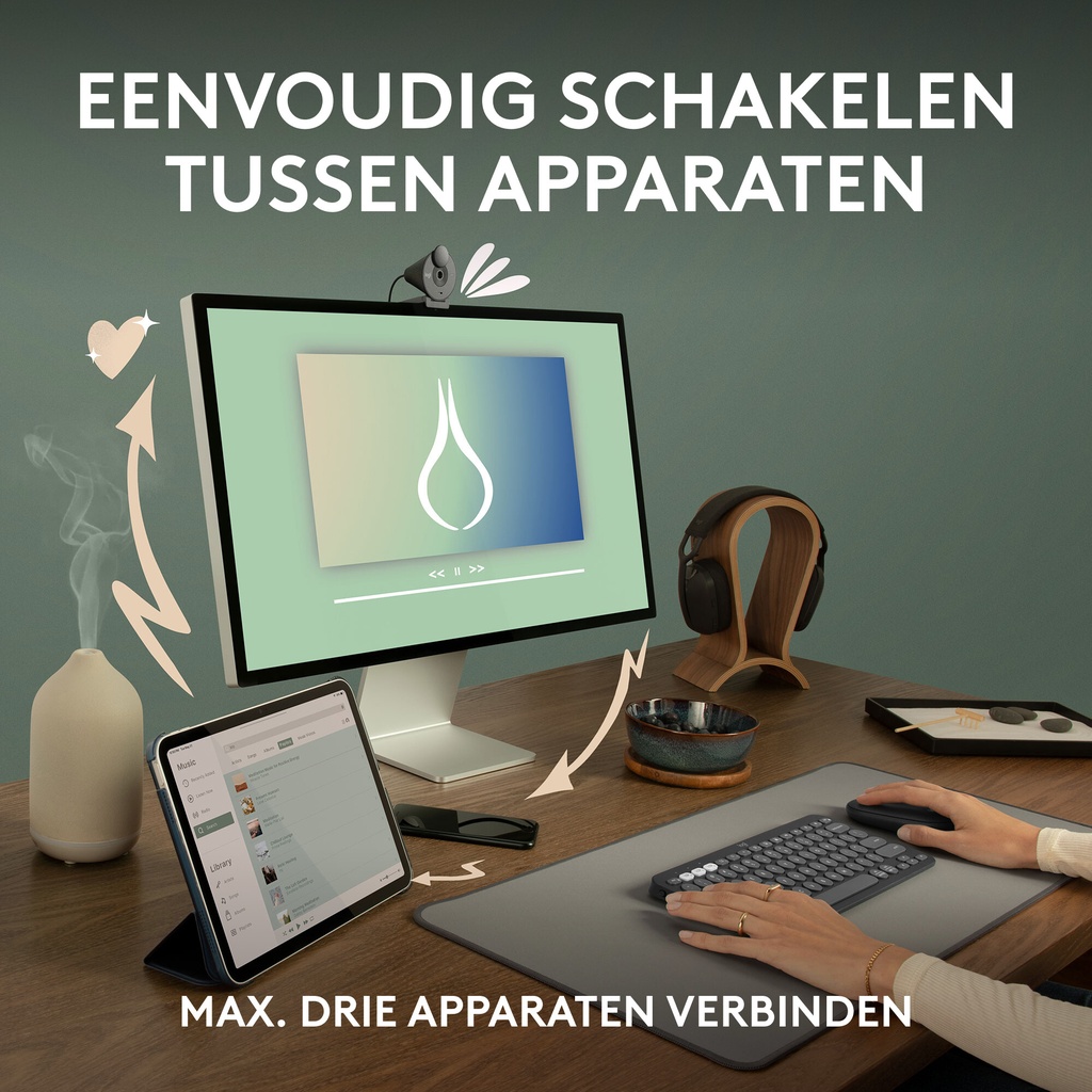 Logitech 910-007014 muis Reizen Ambidextrous RF-draadloos + Bluetooth Optisch 4000 DPI - Afbeelding 19