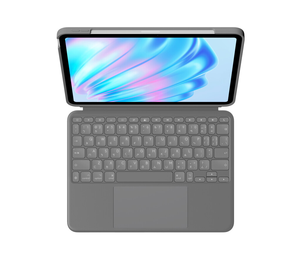 Logitech Combo Touch QWERTZ Zwitsers Smart Connector Grijs